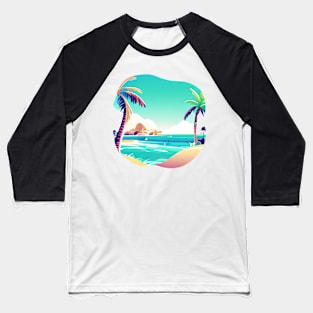 Summer lover, beach, palm trees. Baseball T-Shirt